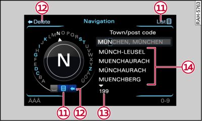 Entering a navigation destination